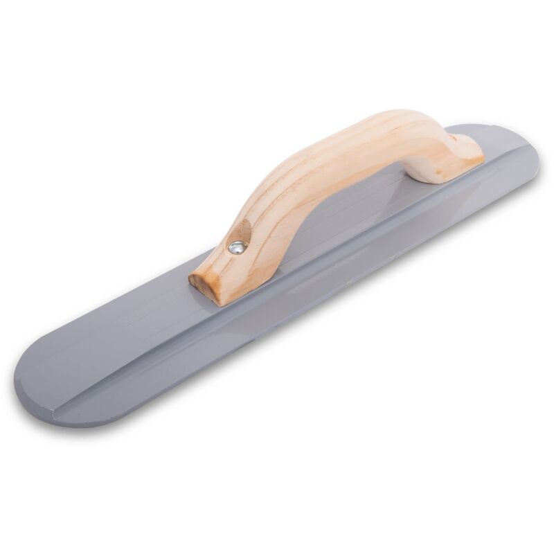 foto del prodotto lisciatrice a mano marshalltown con manico in legno, magnesio, per pavimento e calcestruzzo, dimensioni della lisciatrice 305x79 mm