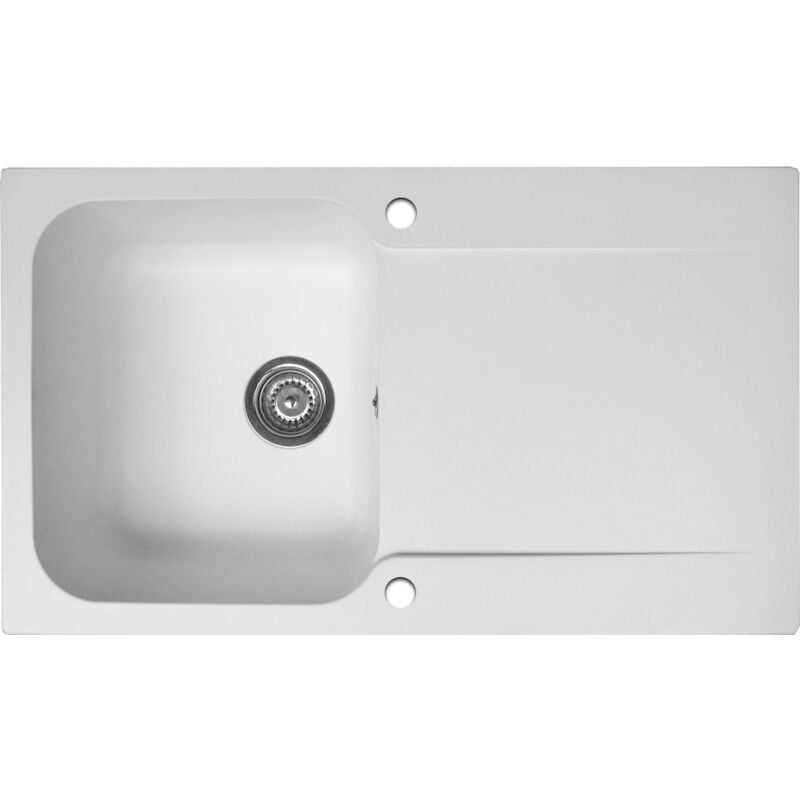 foto del prodotto lisse lavello reversibile 1 vasca 1 scarico in resina bianca essebagno