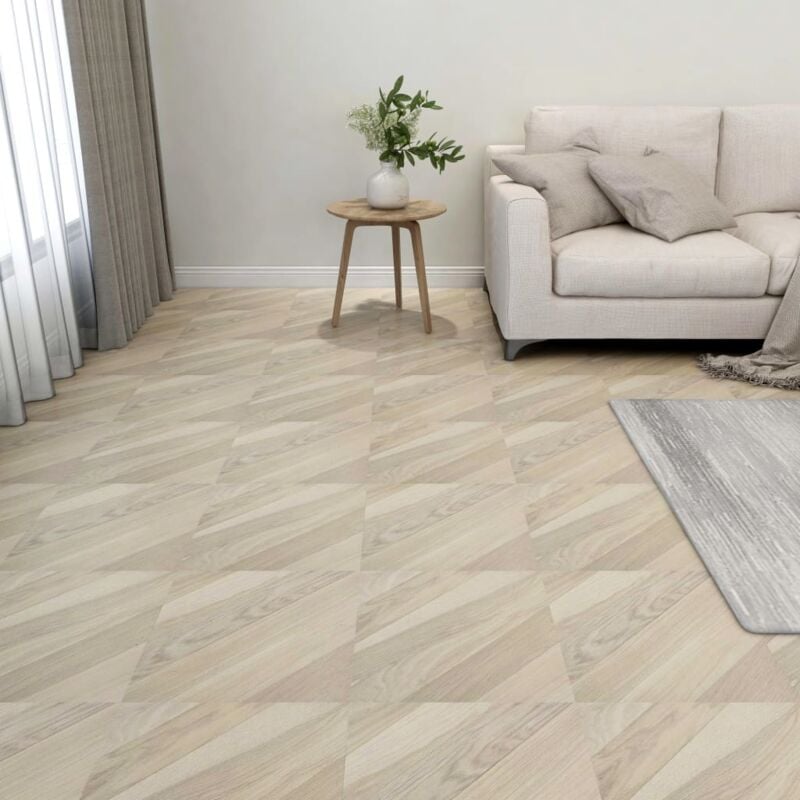 foto del prodotto listoni pavimenti adesivi 20 pz in pvc 1,86 m beige a strisce