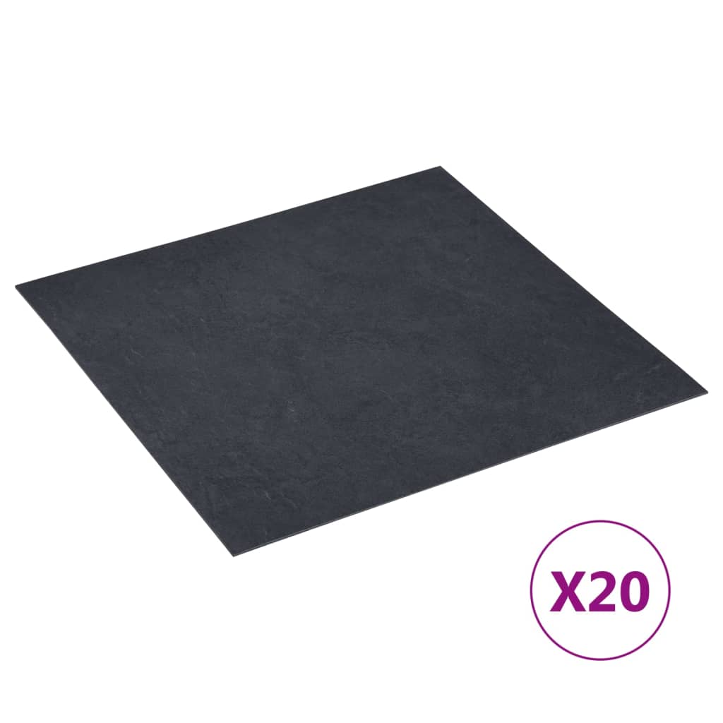 foto del prodotto listoni pavimenti adesivi 20 pz in pvc 1,86 m marmo nero cod mxl 53106