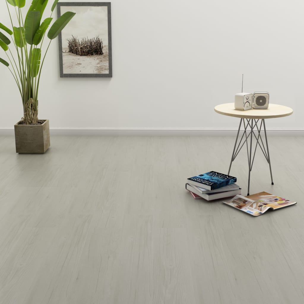 foto del prodotto listoni pavimenti autoadesivi 4,46 m 3 mm in pvc grigio chiaro vidaxl