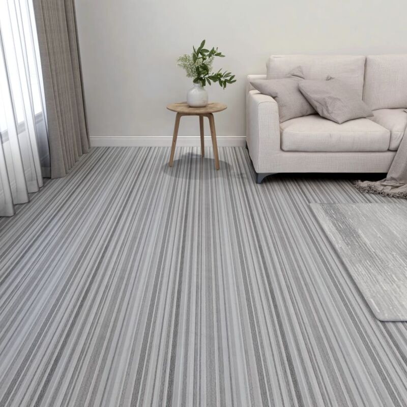 foto del prodotto listoni pavimenti autoadesivi 55 pz in pvc 5,11m grigio chiaro