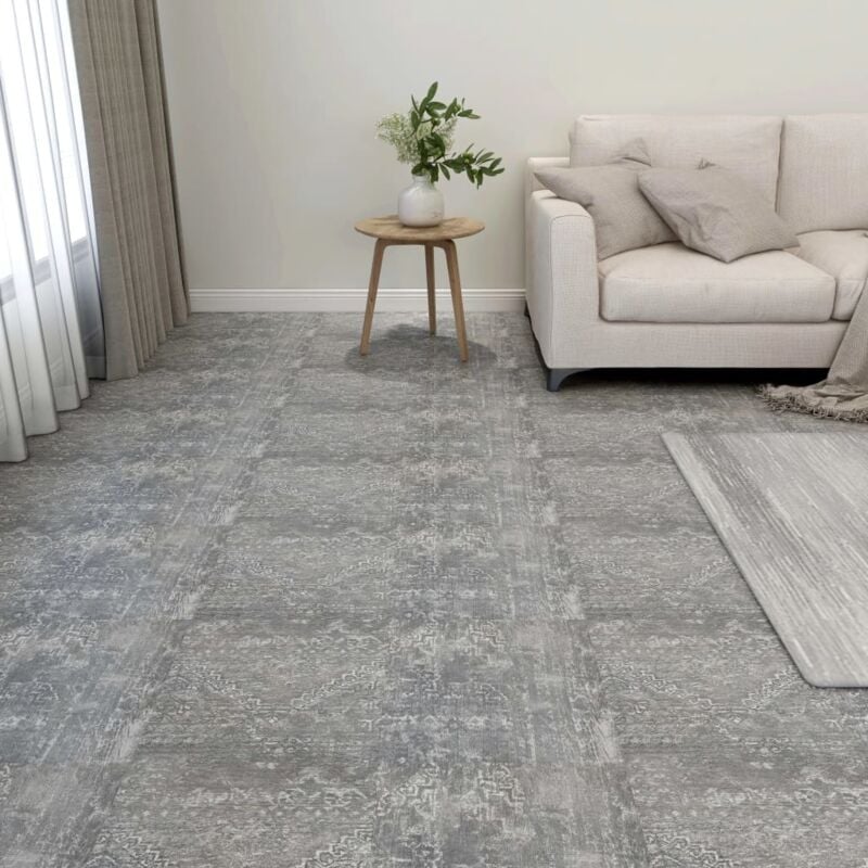 foto del prodotto listoni pavimenti autoadesivi 55 pz pvc 5,11 m grigio cemento vidaxl 173520