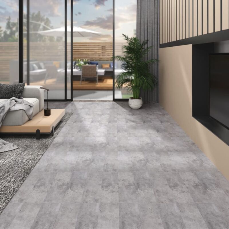 foto del prodotto listoni pavimenti non autoadesivi 5,26m 2mm cemento marrone vidaxl 325881