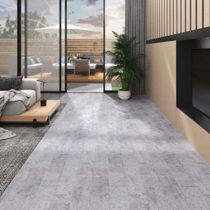 foto del prodotto listoni pavimenti non autoadesivi pvc 5,26m 2mm grigio cemento vidaxl