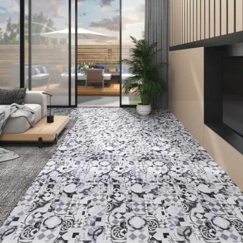 foto del prodotto listoni pavimenti non autoadesivi pvc 5,26m 2mm motivo grigio vidaxl