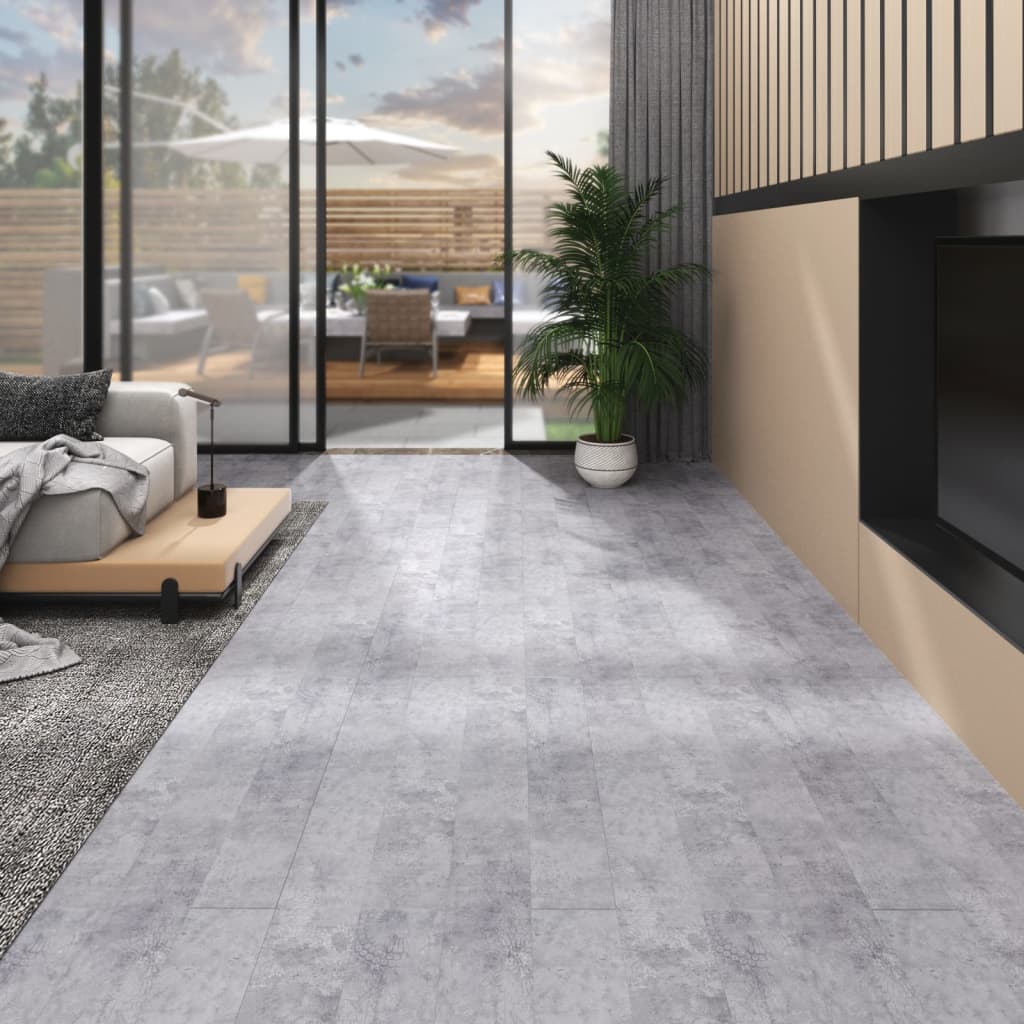 foto del prodotto listoni pavimento in pvc 4,46 mâ² 3 mm autodesivi grigio cemento cod mxl 50344