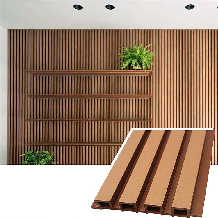 foto del prodotto listoni wpc elegant 20m per rivestimenti colore teak listone co-estruso 219x2200mm spessore 26mm