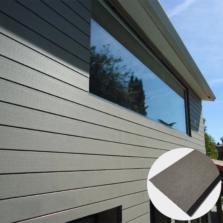 foto del prodotto listoni wpc plane 5m per rivestimenti colore grigio listone 150x2200mm spessore 11mm