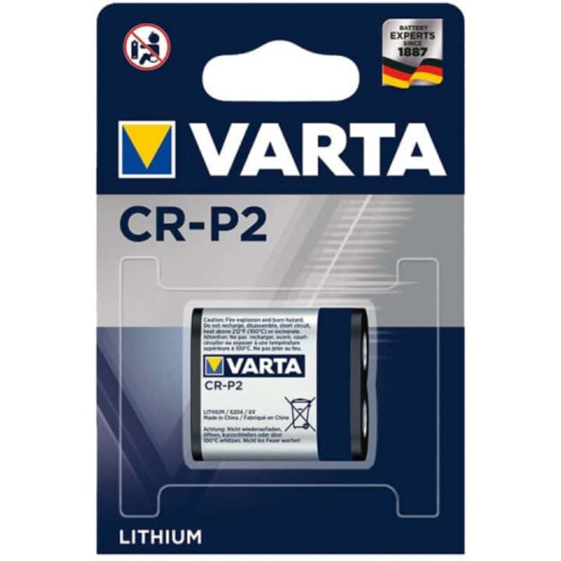 foto del prodotto lithium cylindr. cr-p2 bli1 batteria per fotocamera cr-p 2 litio 1450 mah 6 v 1 pz. - varta