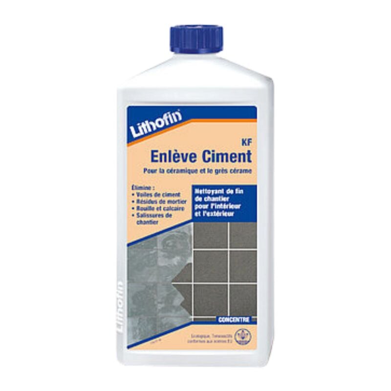 foto del prodotto lithofin kf enleve ciment 1l nettoyant de fin de chantier carrelage