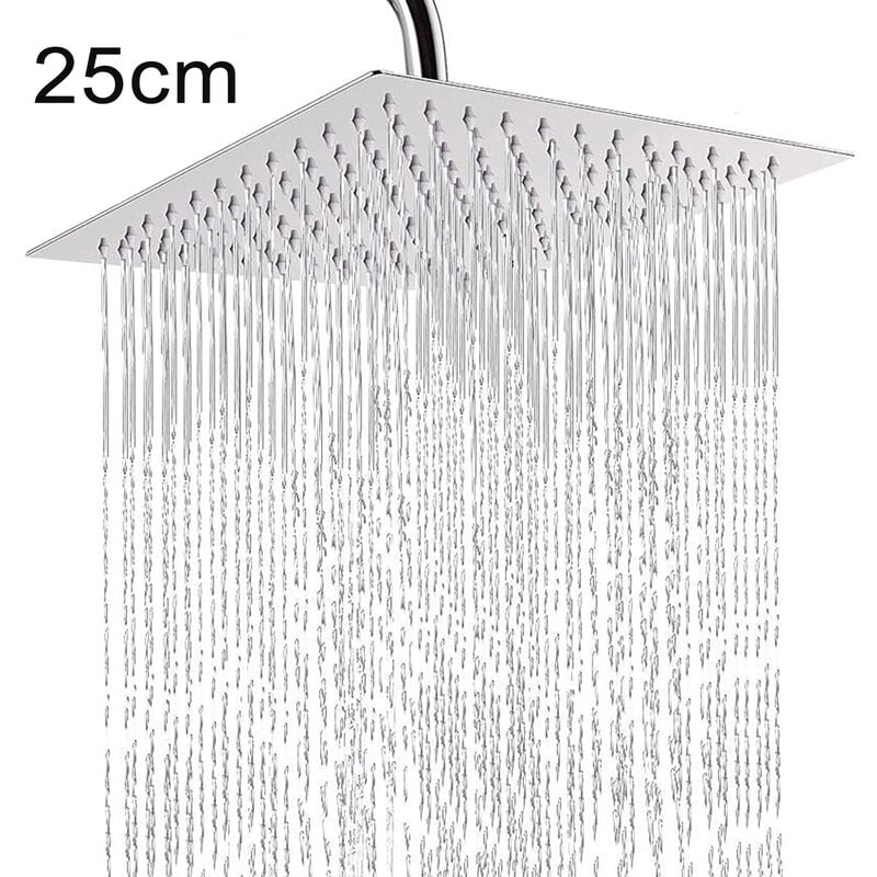 foto del prodotto litreve soffione doccia quadrato 25x25cm soffione doccia regolabile ultrasottile ad alta pressione