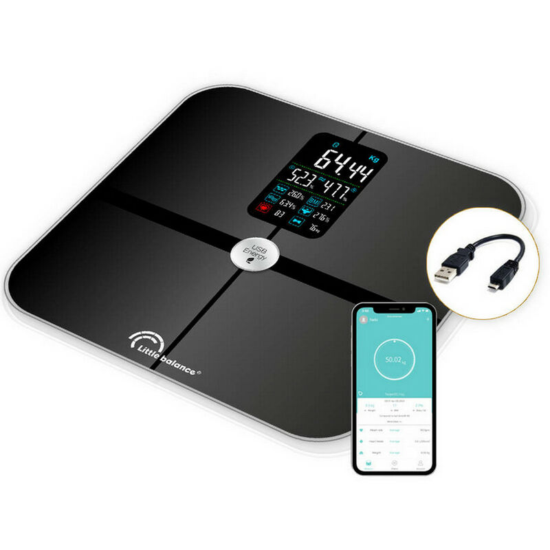 foto del prodotto little balance misuratore di impedenza collegato 180kg 100g nero 8415
