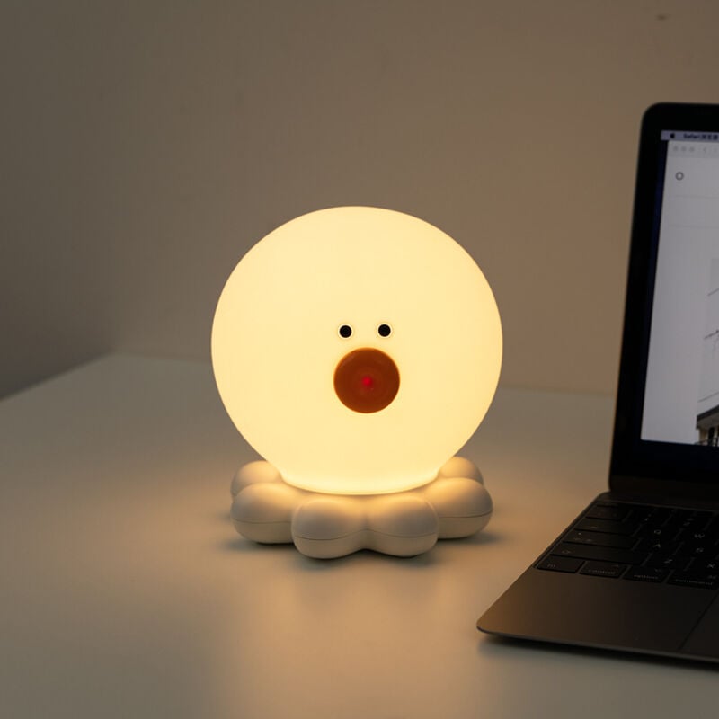 foto del prodotto little octopus baby luce notturna con funzione touch, 7 colori, ricaricabile tramite usb, temporizzata, luce notturna per bambini, lampada decorativa