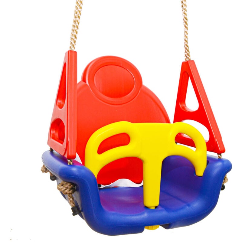 foto del prodotto littletom 3 in 1 altalena da giardino 49x48x34cm bambini 6 72 mesi blu rosso