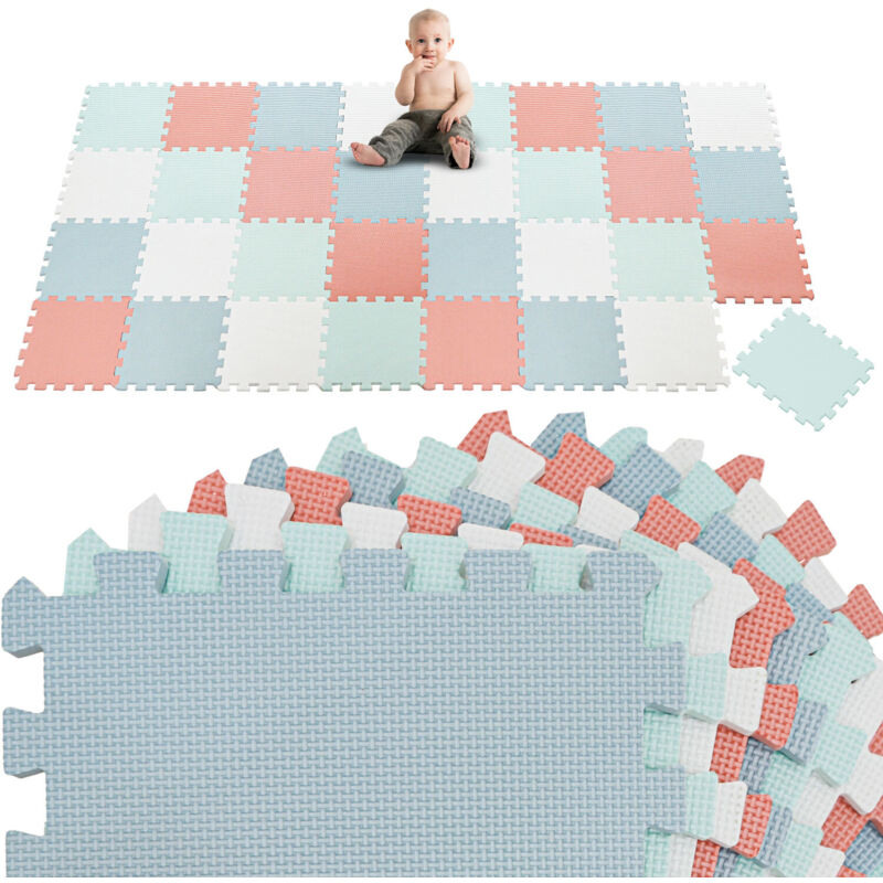 foto del prodotto littletom 36 pezzi tappeto gioco bambini 30x30 tappetti giochi neonati tappeto di gomma