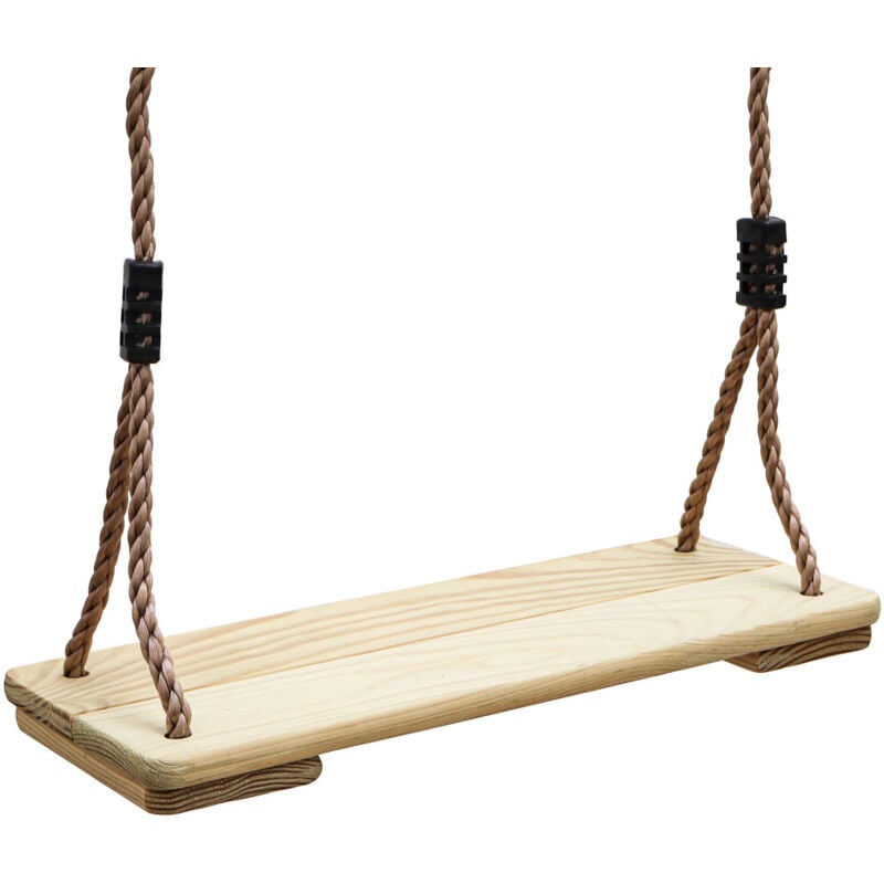 foto del prodotto littletom altalena per bambini 44x17,5cm con sedile a tavoletta legno naturale