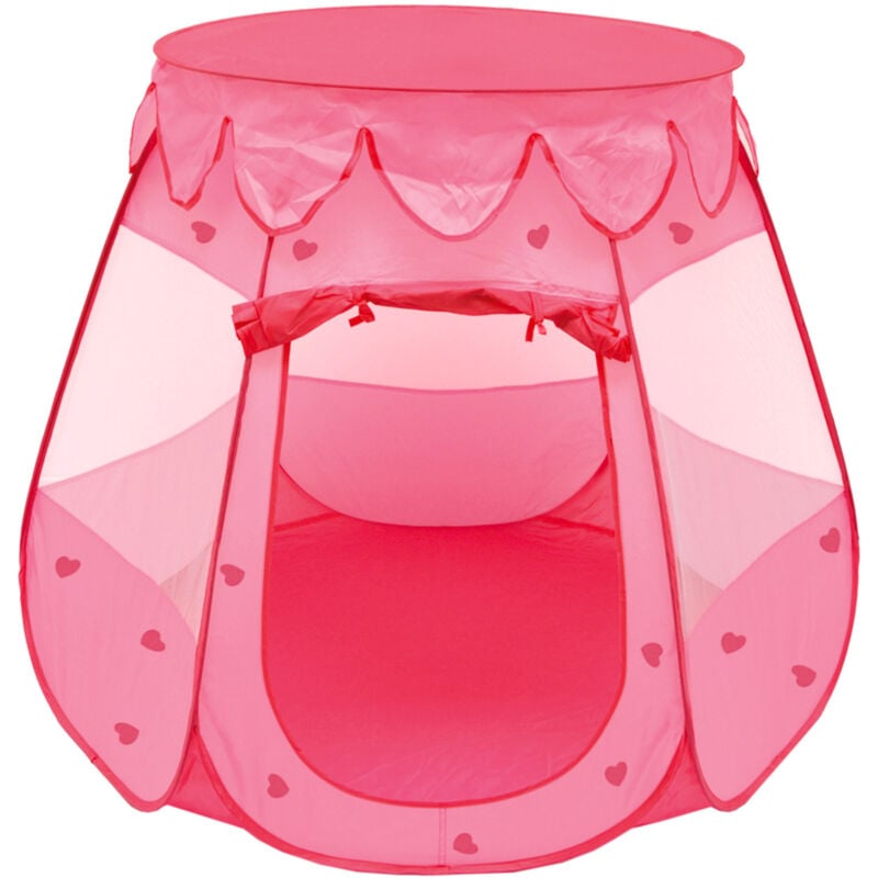 foto del prodotto littletom tenda giocattolo bambina 120x120x90cm piscina di palline pop up rosa