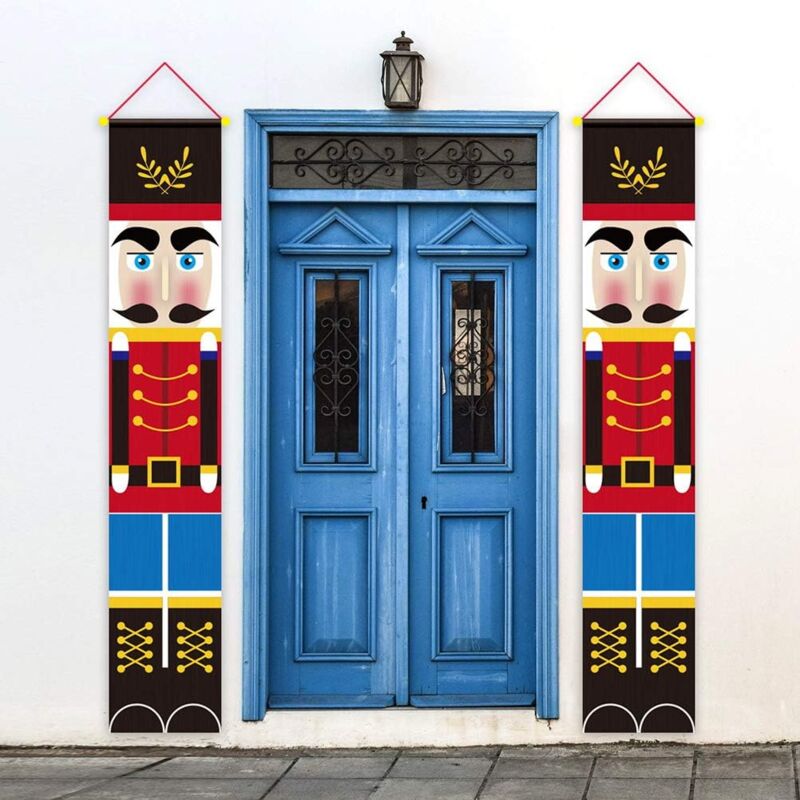 foto del prodotto litzee accessori per decorazioni natalizie 2020, decorazioni natalizie modello soldato schiaccianoci striscioni per porta d ingresso veranda