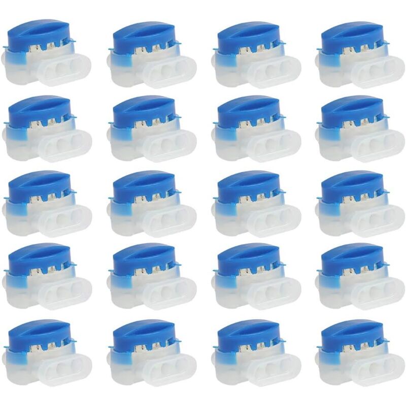 foto del prodotto litzee connettori per cavi riempiti di gel in resina 20 pezzi connettore per cavo impermeabile collegamento terminale a 3 fili per robot tosaerba