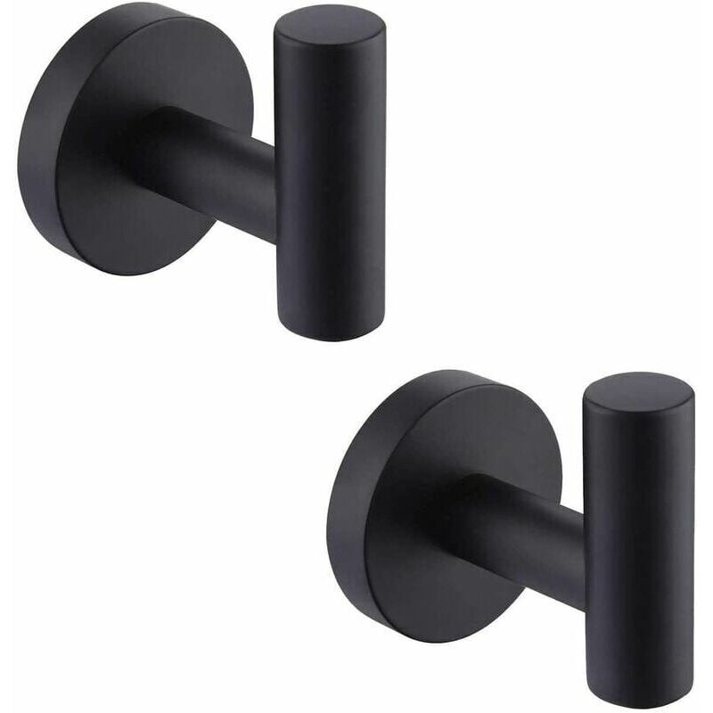 foto del prodotto litzee gancio da parete portasciugamani da bagno gancio appendiabiti da bagno in acciaio inox sus304 nero opaco portasciugamani da armadio,