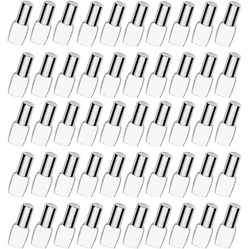foto del prodotto litzee perno per mensola in metallo placcato nichel, 100 pezzi, 5 mm, per accessori di supporto per scrivania, armadio per mobili
