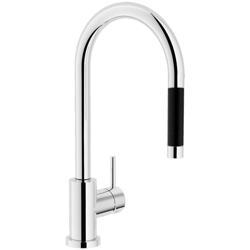 foto del prodotto live lv00137 1 miscelatore lavello doccetta estraibile 1gett cromato codice prod lv00137 1cr nobili