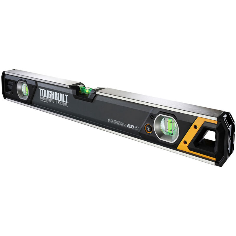 foto del prodotto livella a bolla magnetica tubolare illuminata de 60cm tb h2 l m60lh m toughbuilt