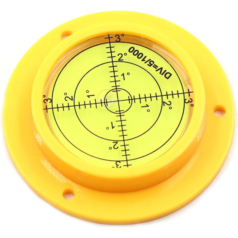 foto del prodotto livella circolare ad alta precisione bullseye da 90 mm con fori di montaggio per camper sollbry