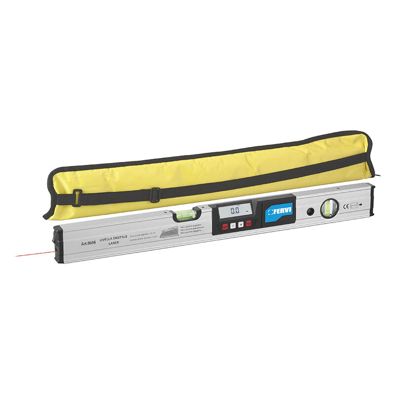 foto del prodotto livella digitale con raggio laser fervi 0666
