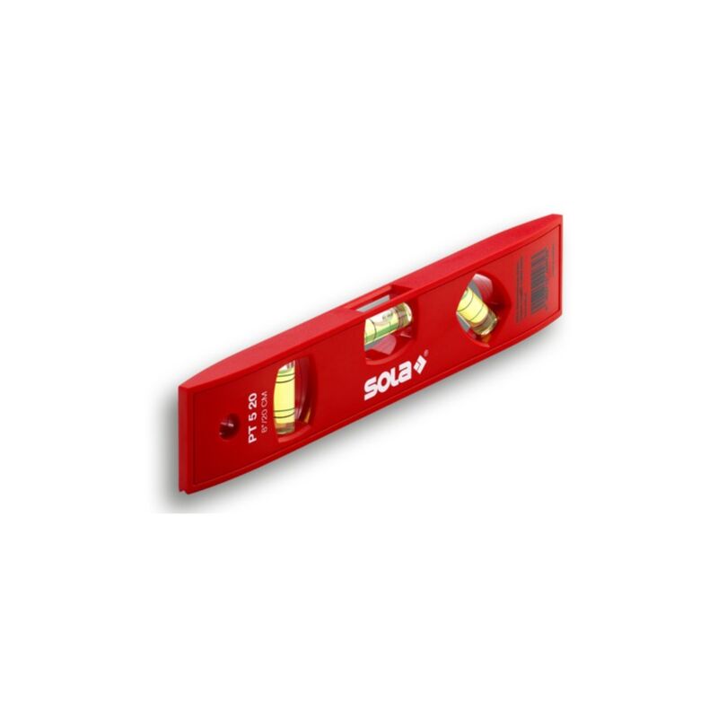 foto del prodotto livella in plastica, indicatore orizzontale e verticale pt 5 20cm sol 01430201