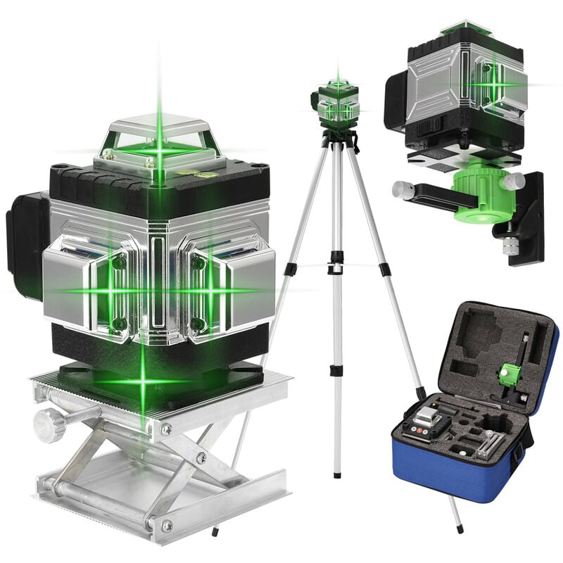foto del prodotto livella laser a 16 linee, funzione autolivellante, campo di autolivellamento 3 , classe di protezione ip54, fornita con 1 batterie