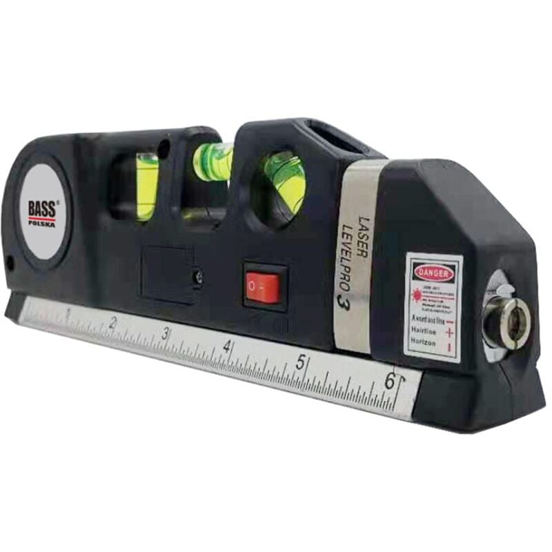 foto del prodotto livella laser con metro a nastro e righello, 4 in 1