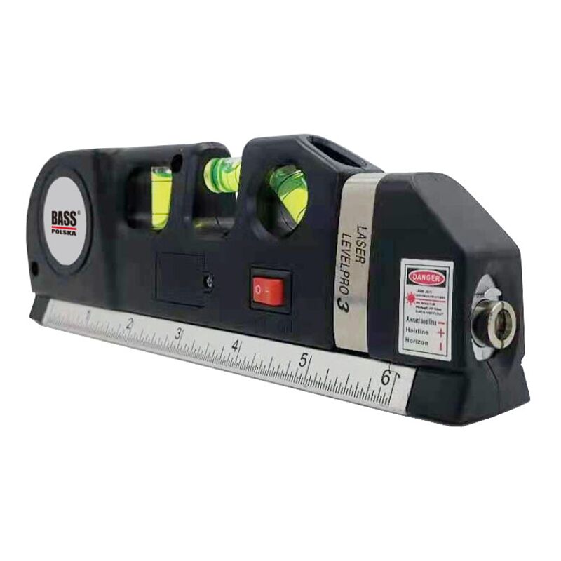 foto del prodotto livella laser con metro e righello, 4 in 1