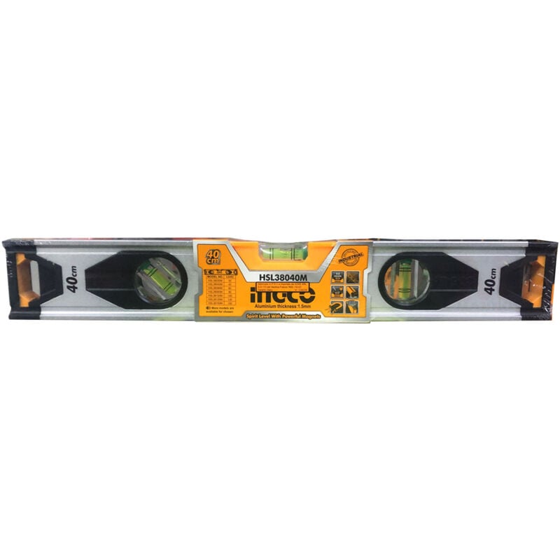 foto del prodotto livella magnetica a bolla 40 cm in alluminio professionale ingco hsl38040m