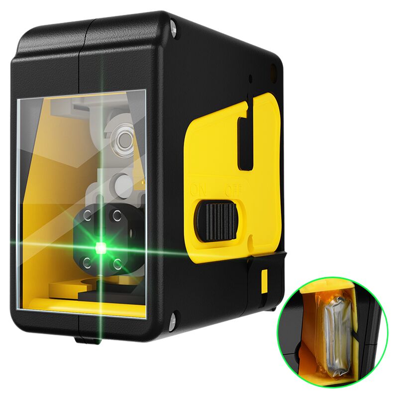 foto del prodotto livello laser, livello laser autolivellante verde adatto per appendere quadri in edifici interni ed esterni, decorazione domestica