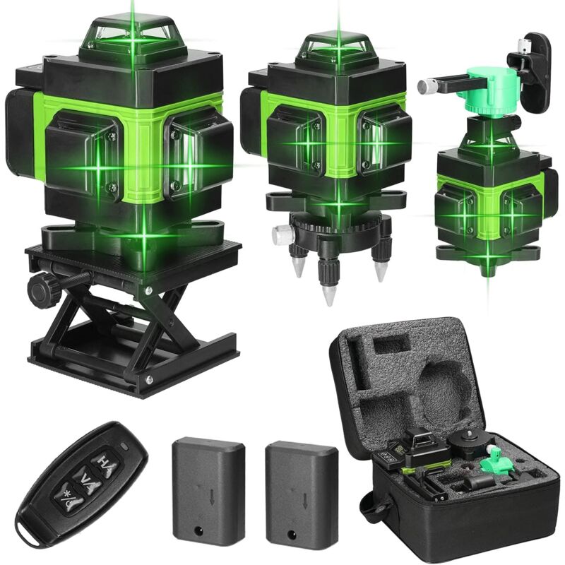 foto del prodotto livello laser, strumento autolivellante a livello laser 4d a 16 linee, livelli laser orizzontali e verticali con funzione di autolivellamento con 2