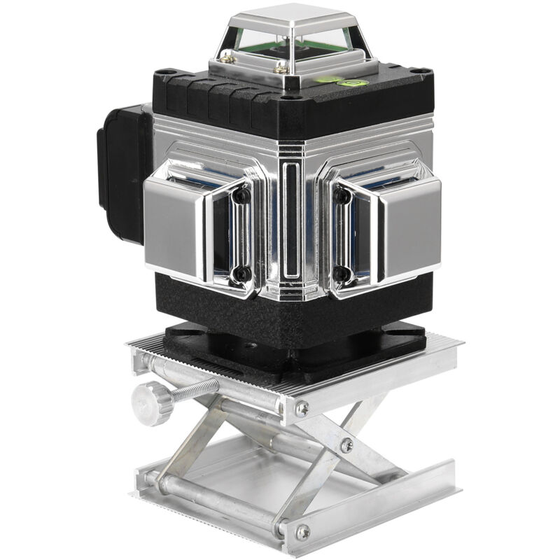 foto del prodotto livello laser verde 4d a 16 linee, livello laser a raggio incrociato orizzontale e verticale autolivellante a 360 gradi con batteria di supporto