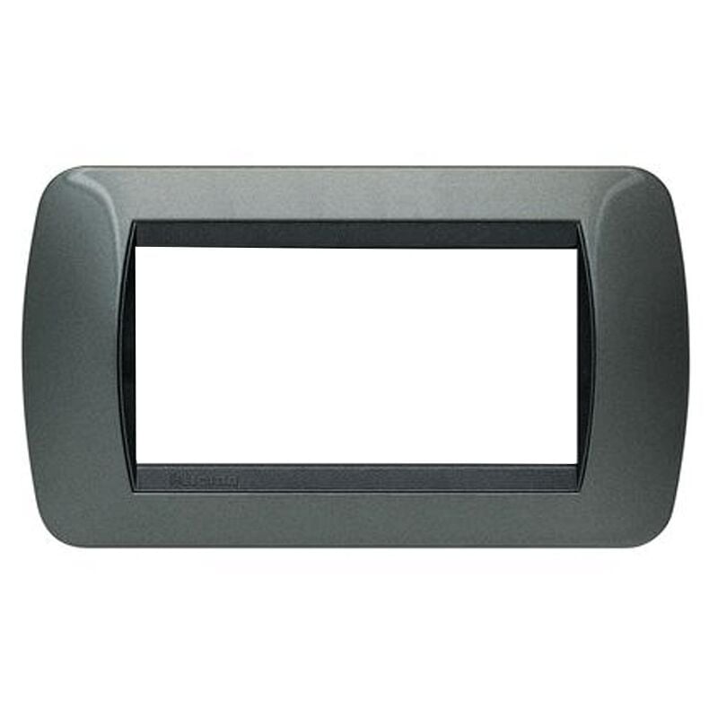 foto del prodotto living international placca 4 moduli acciaio scuro l4804ac bticino