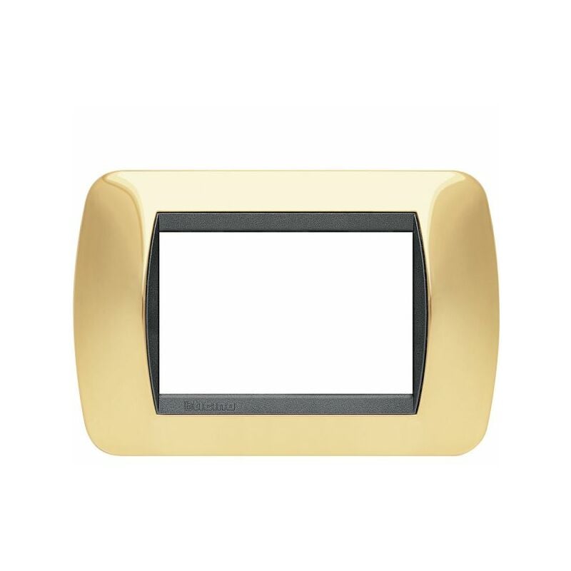 foto del prodotto living light internetional 503 placca 3 posti oro vero l4803or bticino