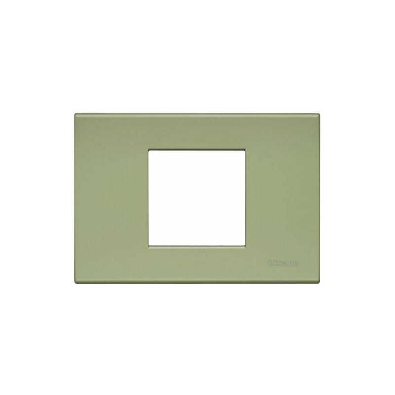 foto del prodotto living light placca 2 posti colore verde t per supporti civili btin4819ve