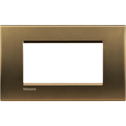 foto del prodotto living light - placca 4p bronzo - lna4804bz
