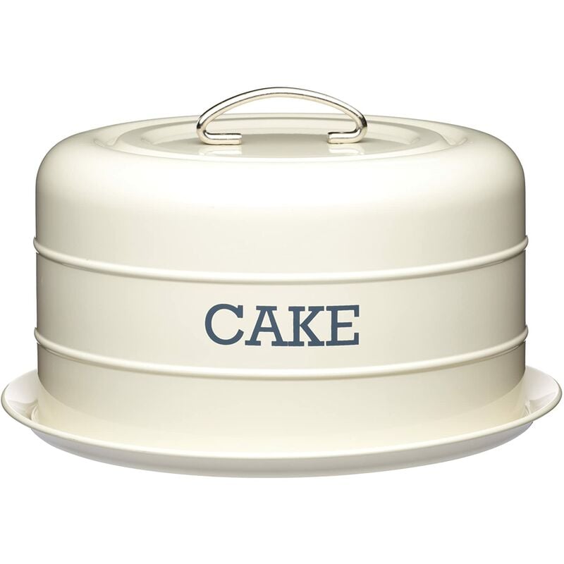 foto del prodotto living nostalgia cake tin storage, contenitore ermetico per torte cupola per torte, 28,5 x 18 cm, crema antica kitchencraft