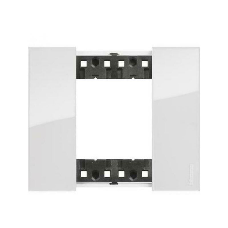 foto del prodotto living now placca 2 moduli in plastica bimaterica colore ghiaccio ka4802dw bticino