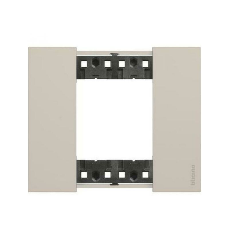 foto del prodotto living now placca 2 moduli in plastica colore sabbia ka4802km - bticino