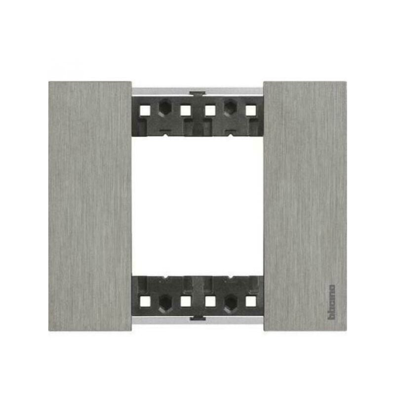 foto del prodotto living now placca 2 moduli in zama colore acciaio ka4802zg bticino