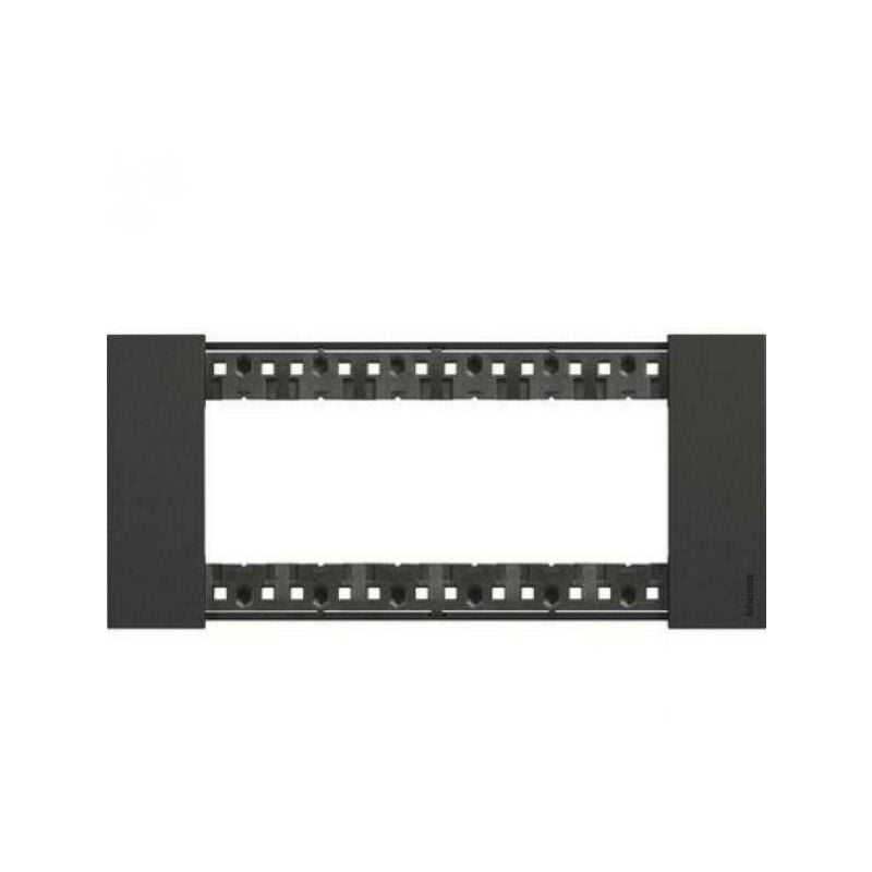 foto del prodotto living now placca 6 moduli in plastica colore nero ka4806kg bticino