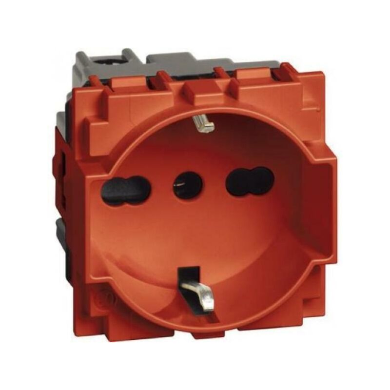 foto del prodotto living now presa unel 2 p t 16 a 250 va.c 2 moduli rossa kr4140a16 - bticino
