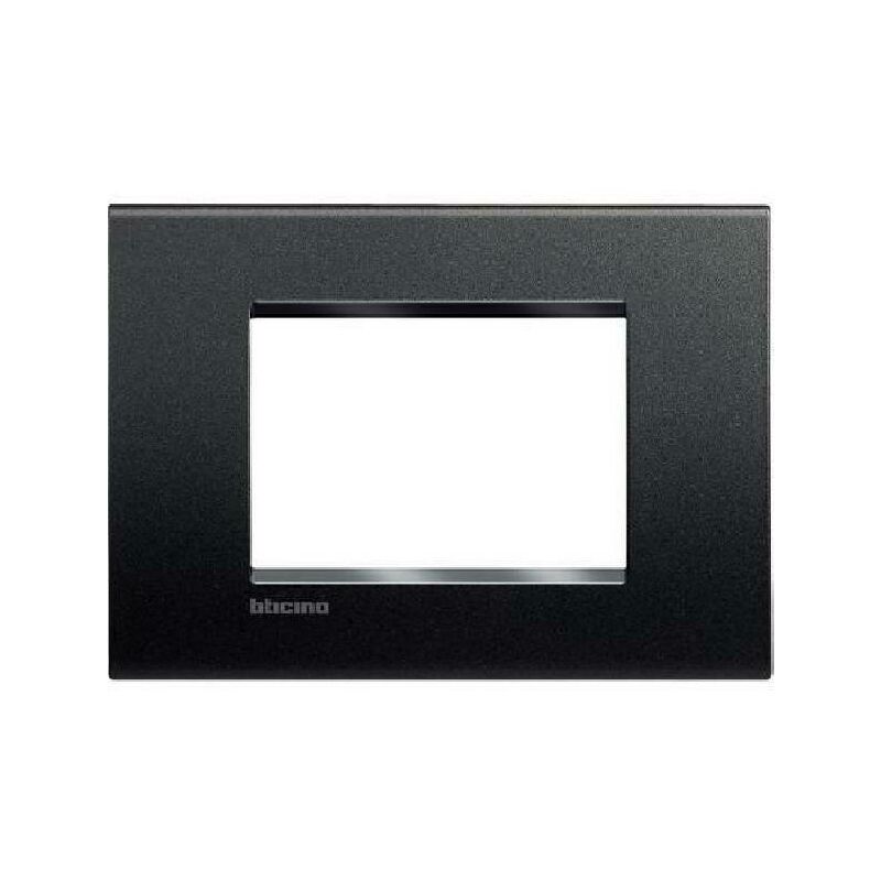 foto del prodotto livinglight placca 3 moduli quadra colore antracite lna4803ar bticino