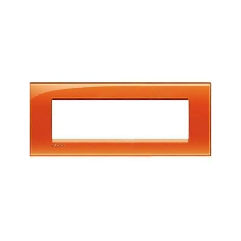 foto del prodotto livinglight placca 7 moduli colore arancio deep lna4807od - bticino
